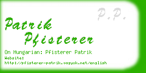 patrik pfisterer business card